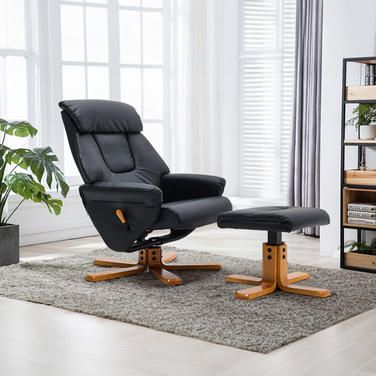 Modern recliner clearance and ottoman